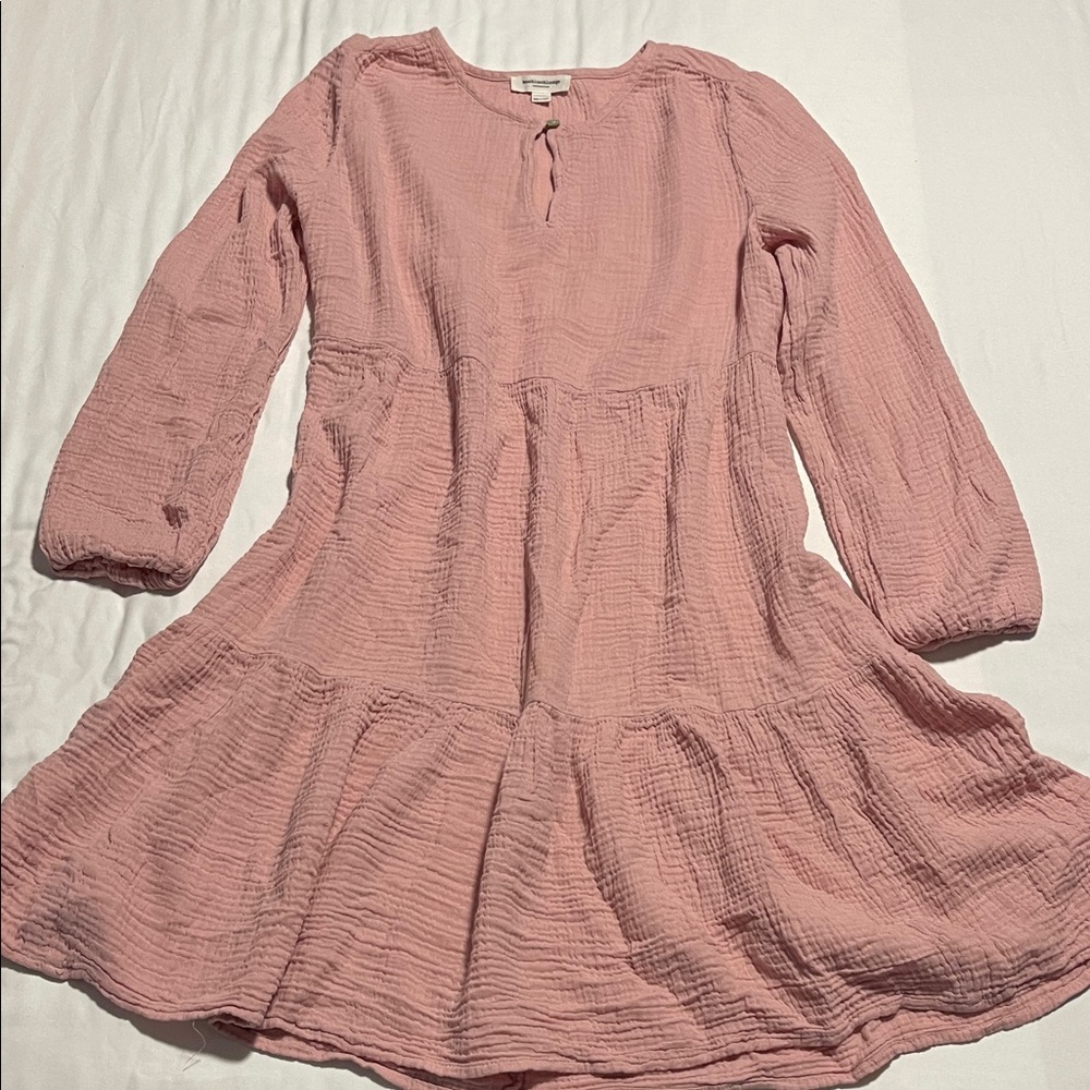 Flowy Blush Pink Midi Dress India Medium